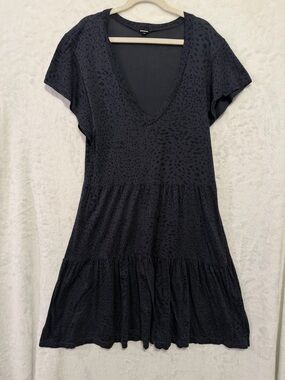 Revolve Monrow Babydoll Dress XS Gray Short Sleeve Soft Casual Mini Flowy Cute